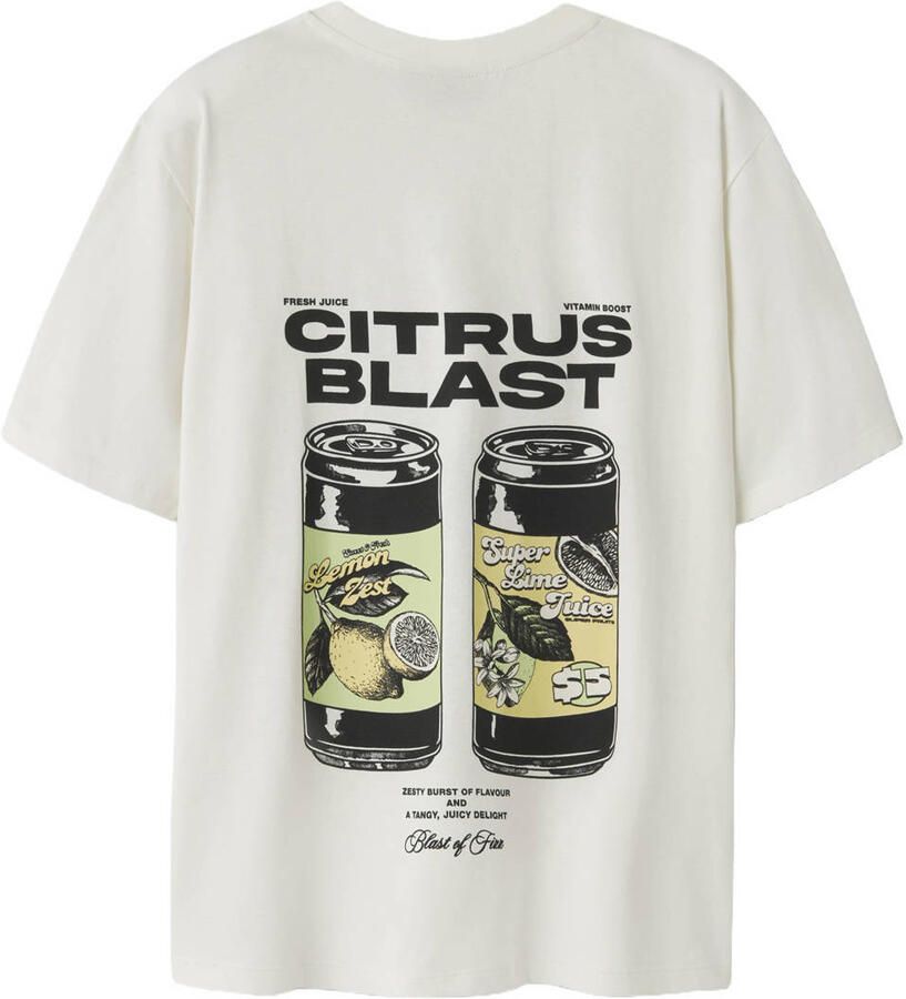 LMTD T-shirt met backprint ecru - Foto 2