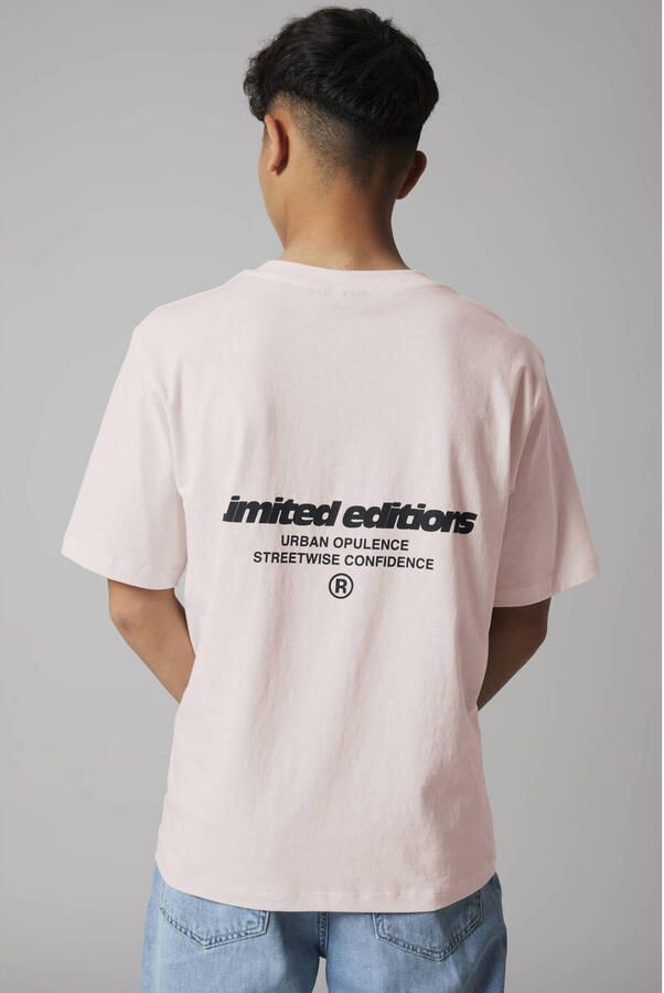 LMTD T-shirt met backprint lichtroze - Foto 3
