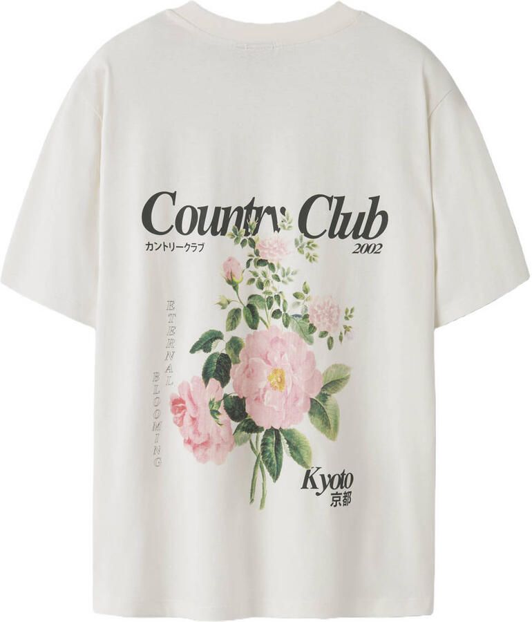 LMTD T-shirt met backprint wit