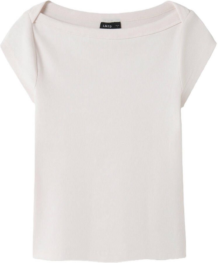 LMTD T-shirt met textuur lichtroze