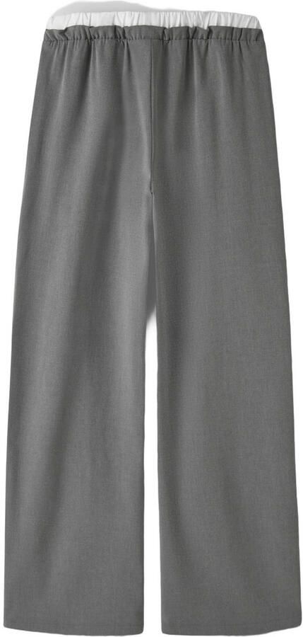 LMTD wide leg casual broek grijs - Foto 2