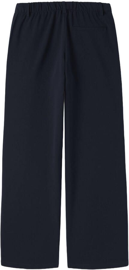 LMTD wide leg casual broek met plooien donkerblauw - Foto 3