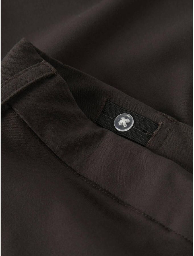 LMTD wide leg casual broek met plooien donkerbruin - Foto 2