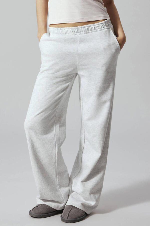 LMTD wide leg gemêleerde joggingbroek lichtgrijs
