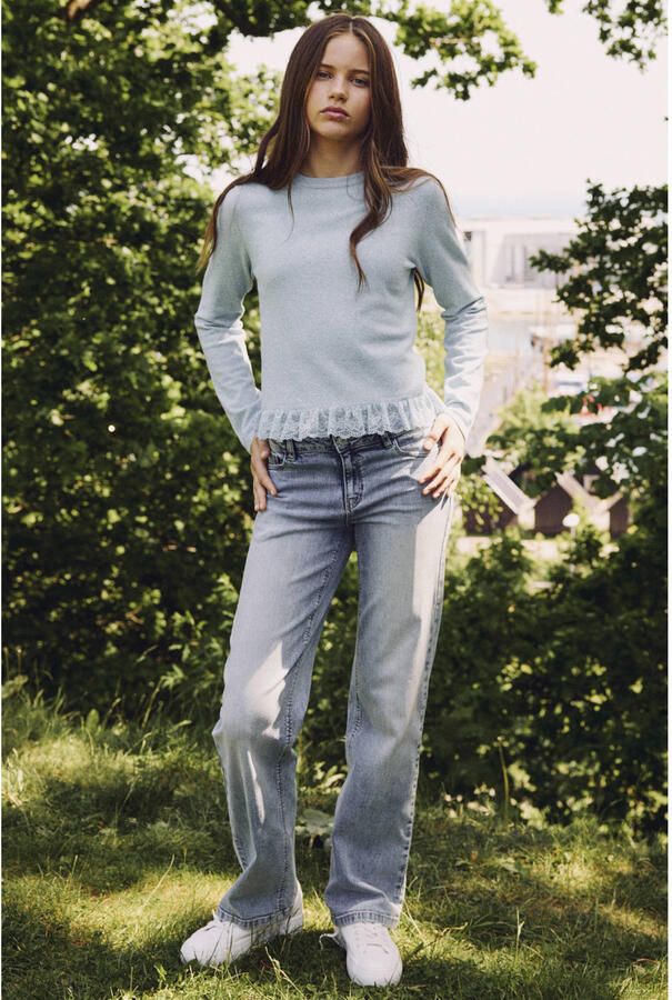 LMTD wide leg jeans lichtblauw - Foto 3