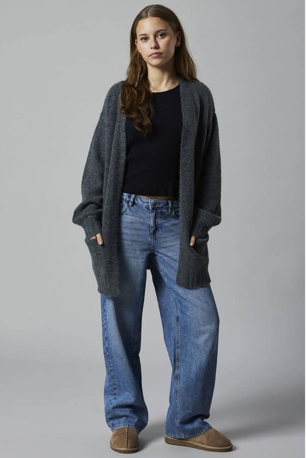 LMTD wide leg jeans middelblauw