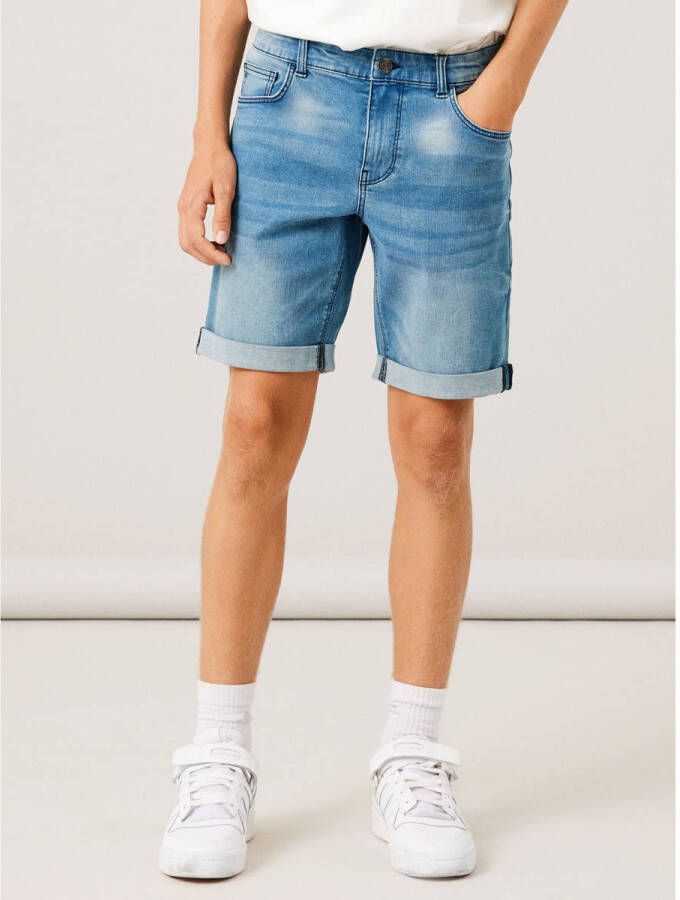 LMTD loose fit denim short NLMTONEIZZA light blue denim Korte broek Blauw 152