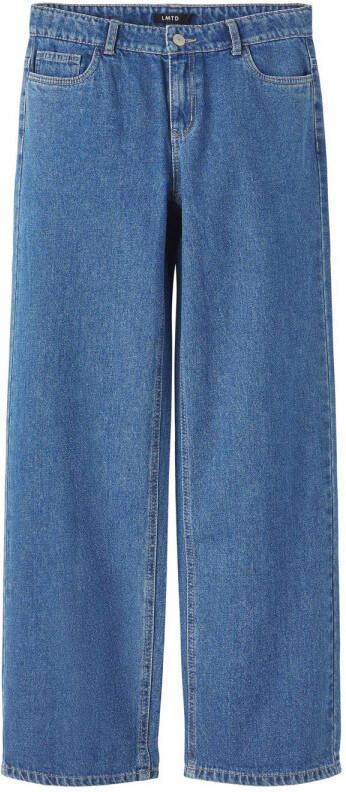 LMTD low waist wide leg jeans NLFTOIZZA medium blue denim Blauw Meisjes Stretchdenim 146