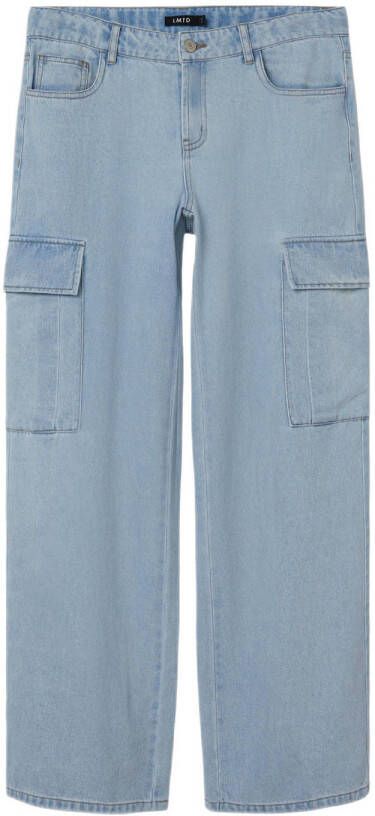 LMTD wide leg jeans NLFTARTIZZA light blue denim Blauw Vintage 140