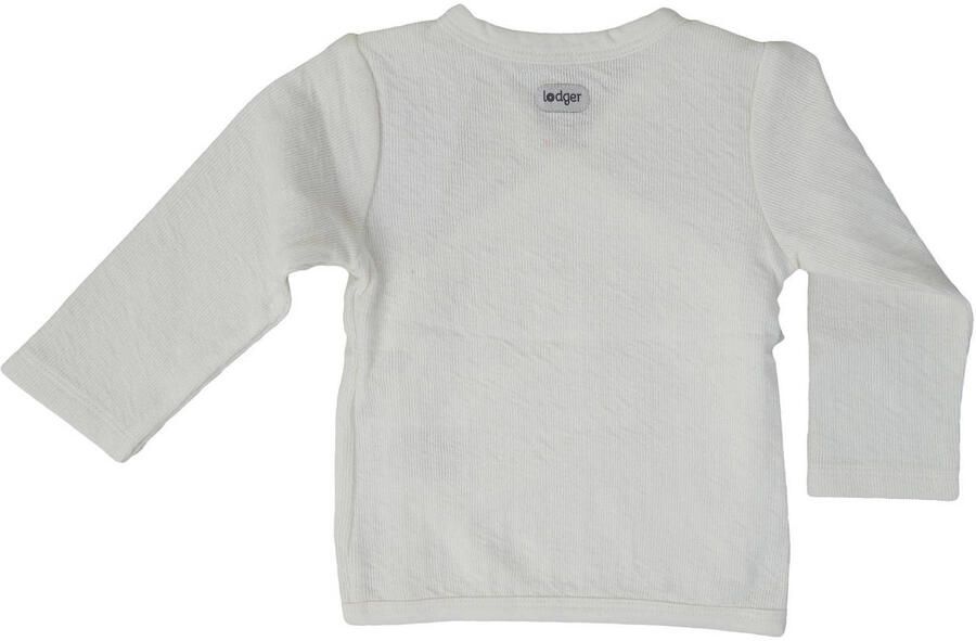 Lodger longsleeve Folklore Solid Cloud Dancer Ecru Katoen Ronde hals 68 - Foto 3