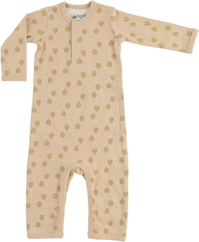 Lodger newborn baby boxpak met all over print beige