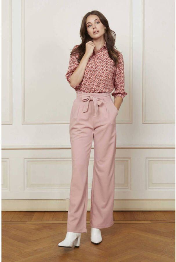 Lofty Manner blouse Zuma met all over print rood