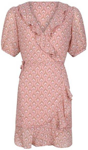 Lofty Manner jurk Dress Lies met all over print roze
