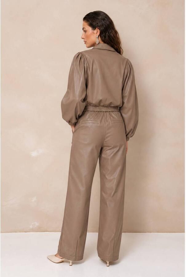 Lofty Manner barrel broek taupe - Foto 2