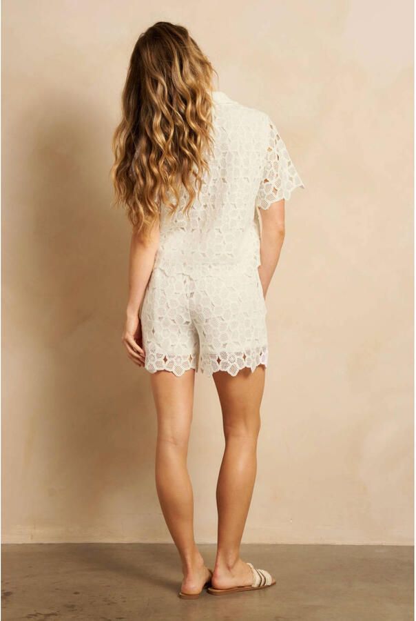 Lofty Manner blouse gehaakt ecru - Foto 3