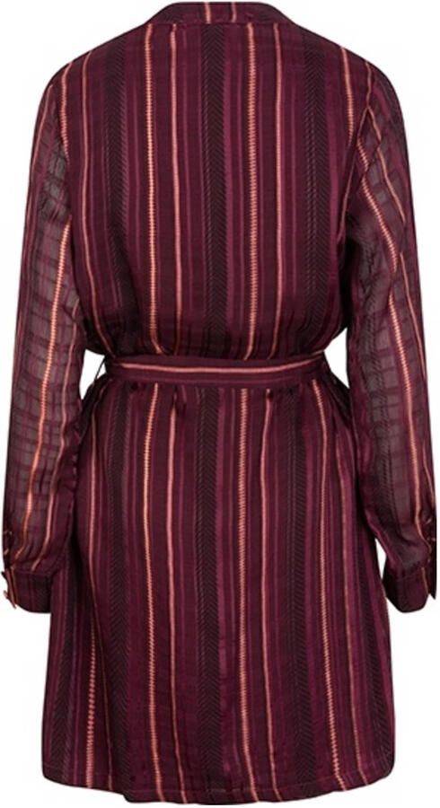 Lofty Manner blousejurk donkerrood - Foto 3