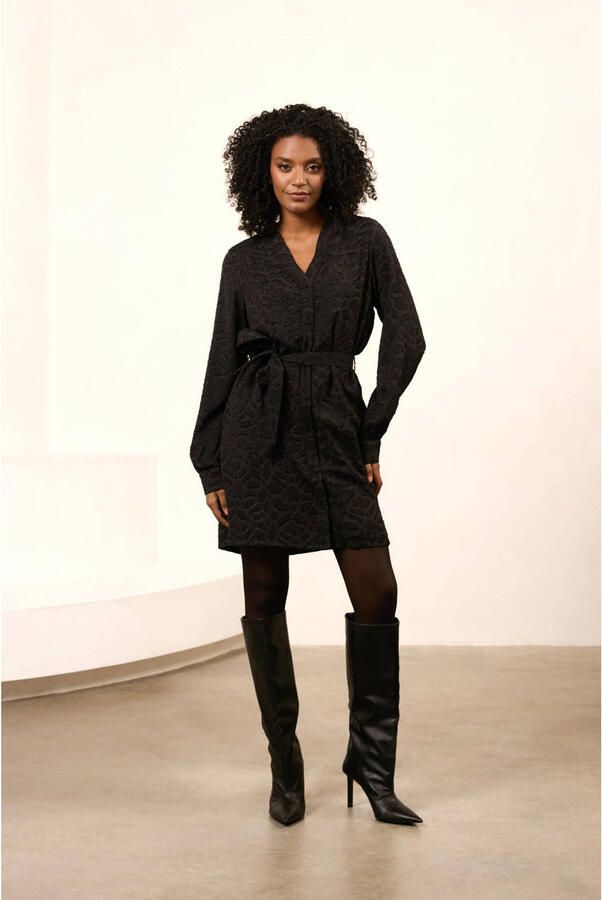 Lofty Manner blousejurk zwart - Foto 2