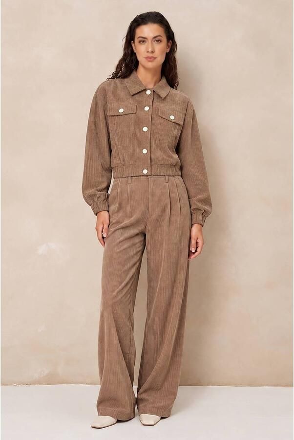 Lofty Manner corduroy jas lichtbruin - Foto 3
