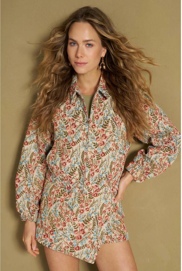 Lofty Manner gebloemde jacket meerkleurig