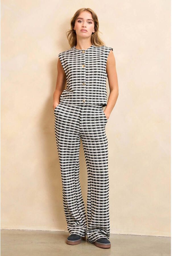 Lofty Manner geruit gilet zwart - Foto 2