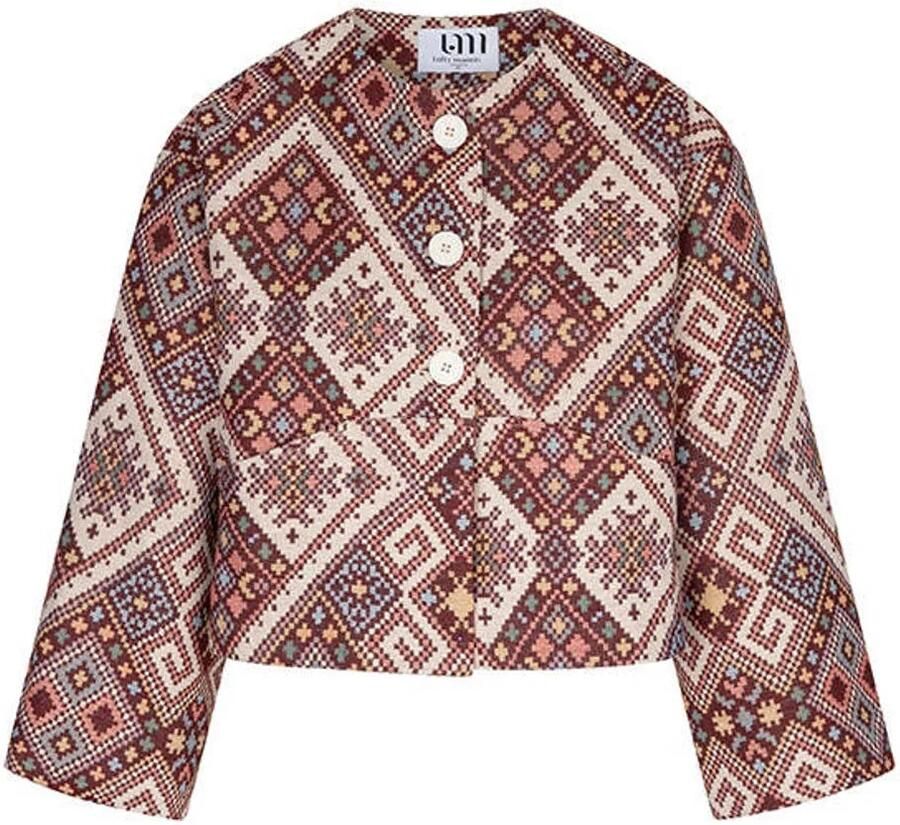 Lofty Manner jacquard bomberjack met print meerkleurig