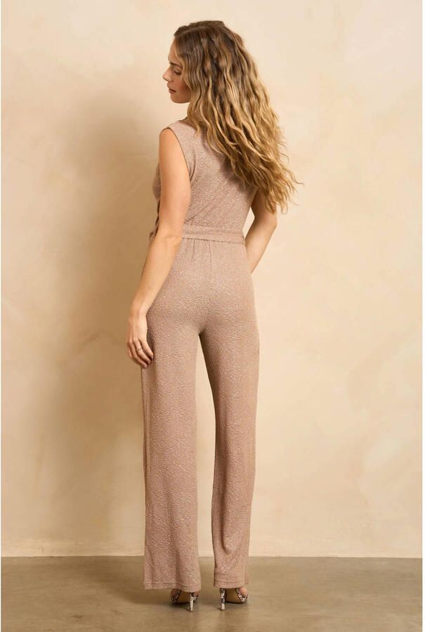 Lofty Manner jumpsuit goud met glitter - Foto 2