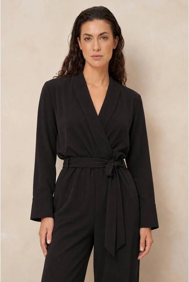 Lofty Manner jumpsuit met ceintuur zwart - Foto 3