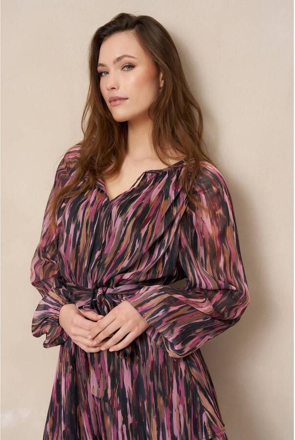 Lofty Manner korte jurk met glitters en print meerkleurig