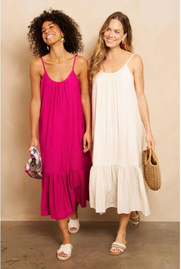 Lofty Manner maxi jurk fuchsia - Foto 3
