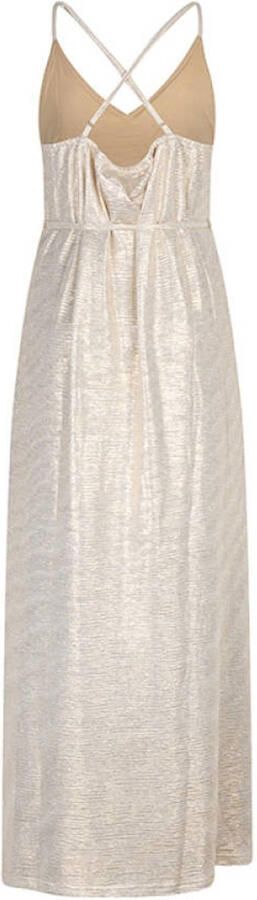 Lofty Manner maxi jurk met ceintuur ecru - Foto 3