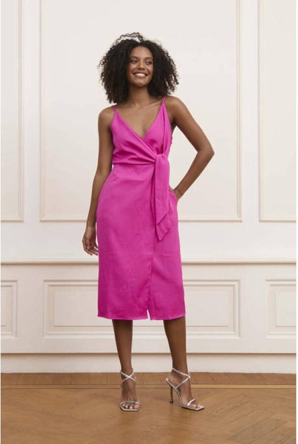 Lofty Manner midi jurk fuchsia