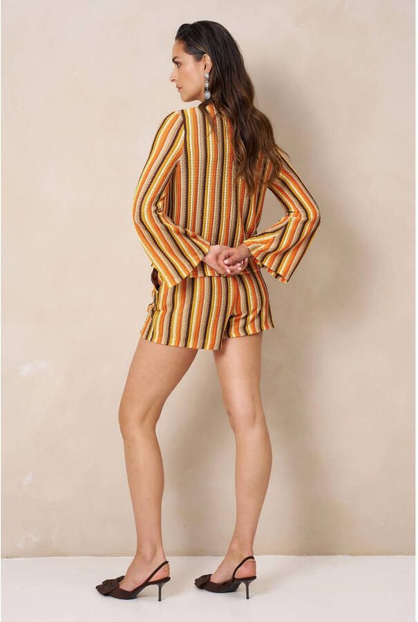 Lofty Manner regular fit casual gestreepte short meerkleurig - Foto 3