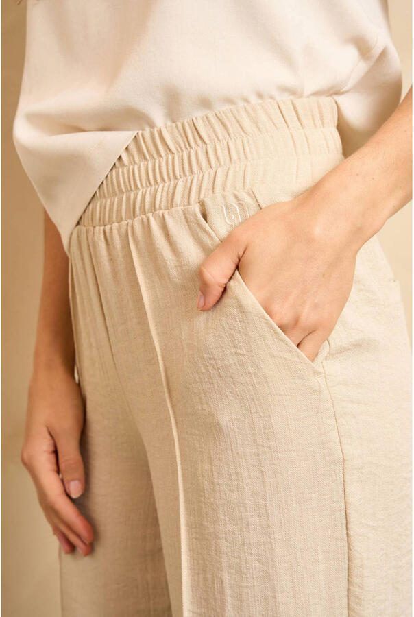 Lofty Manner Rio casual broek met straight fit beige - Foto 2