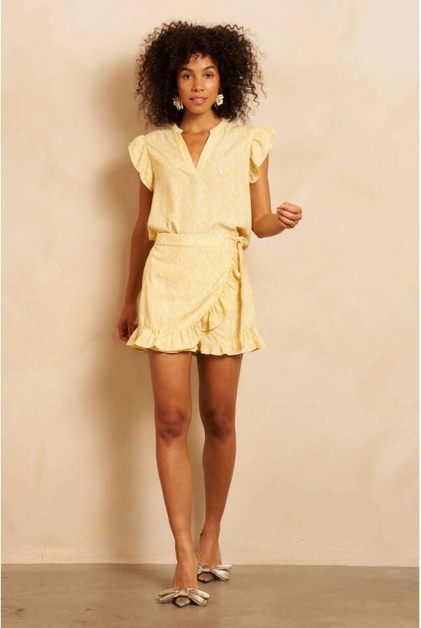 Lofty Manner skort met print geel