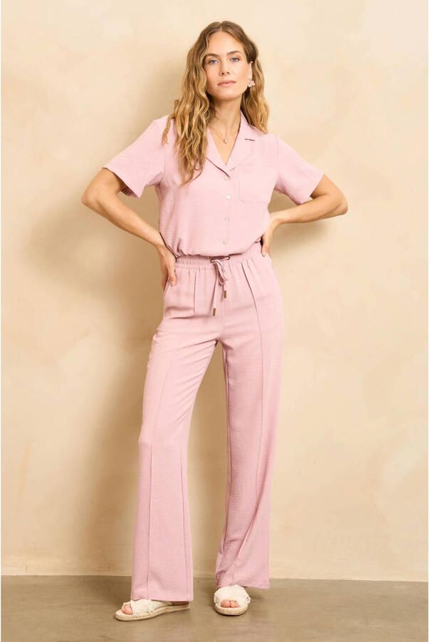 Lofty Manner Solana casual broek lichtroze