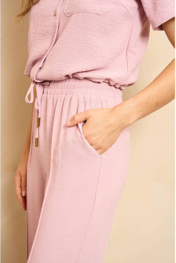 Lofty Manner Solana casual broek lichtroze - Foto 2