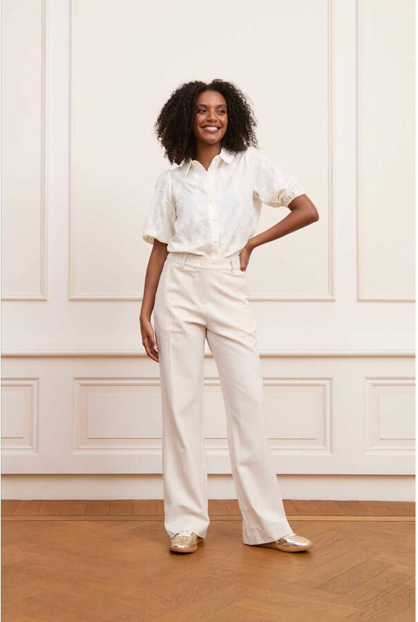 Lofty Manner straight high waist broek ecru