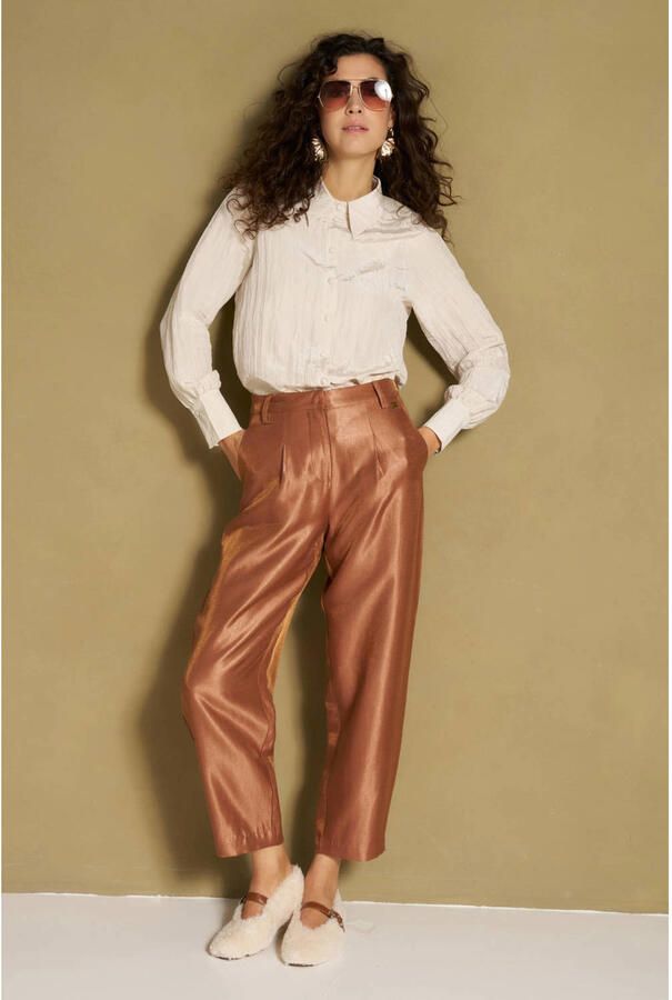 Lofty Manner straight leg broek bruin - Foto 2