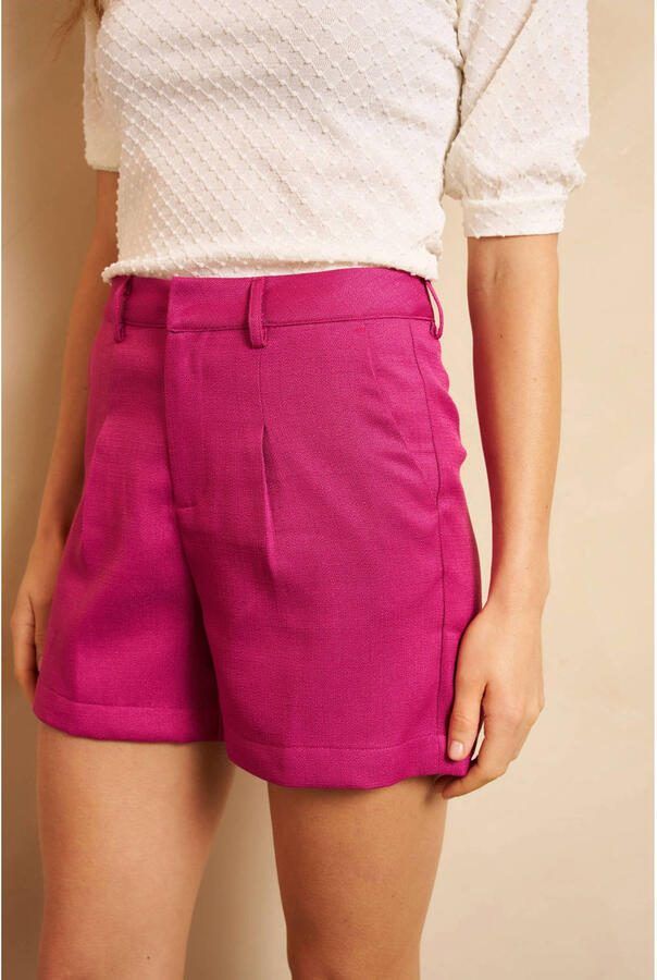 Lofty Manner straight regular waist casual short fuchsia
