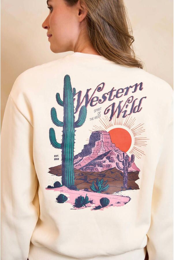 Lofty Manner sweater met backprint ecru - Foto 2