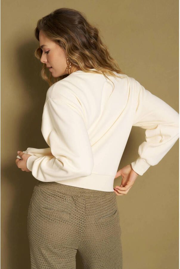 Lofty Manner sweater met print ecru - Foto 3