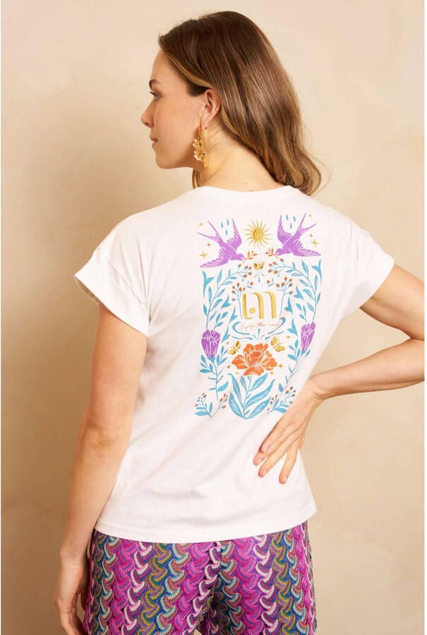 Lofty Manner T-shirt met backprint ecru - Foto 2