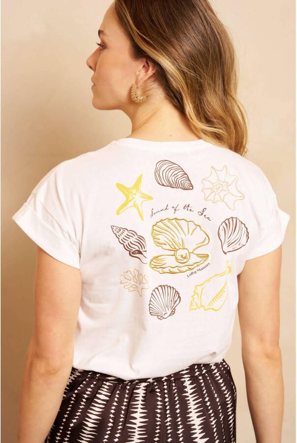 Lofty Manner T-shirt met backprint ecru - Foto 2