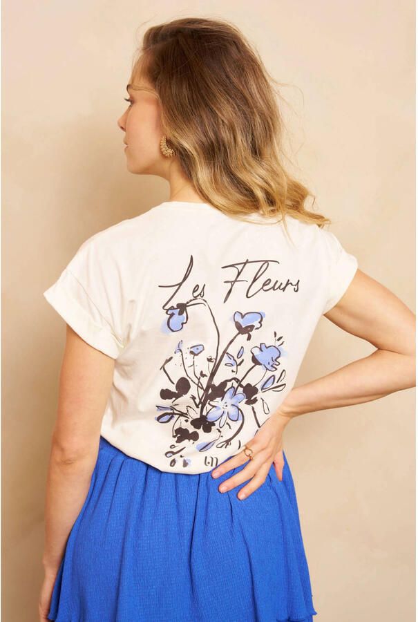 Lofty Manner T-shirt met print ecru - Foto 2