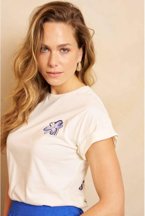 Lofty Manner T-shirt met print ecru
