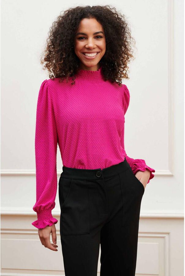 Lofty Manner Herenah Blouse met Lange Mouwen Pink Dames