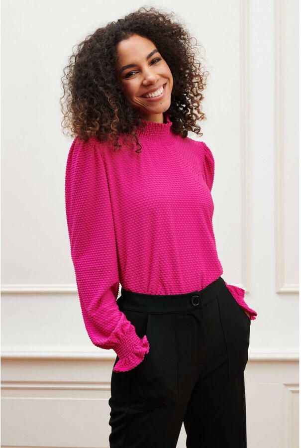 Lofty Manner Herenah Blouse met Lange Mouwen Pink Dames - Foto 3