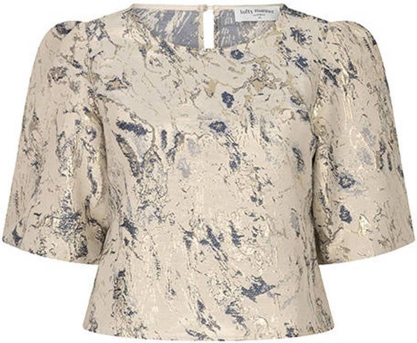 Lofty Manner top met print beige - Foto 2