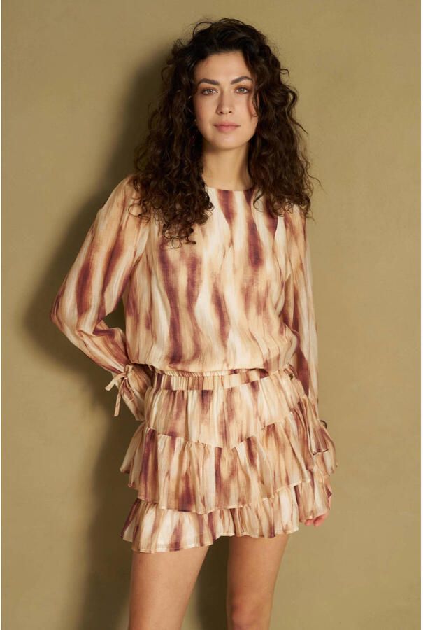 Lofty Manner top met print bruin