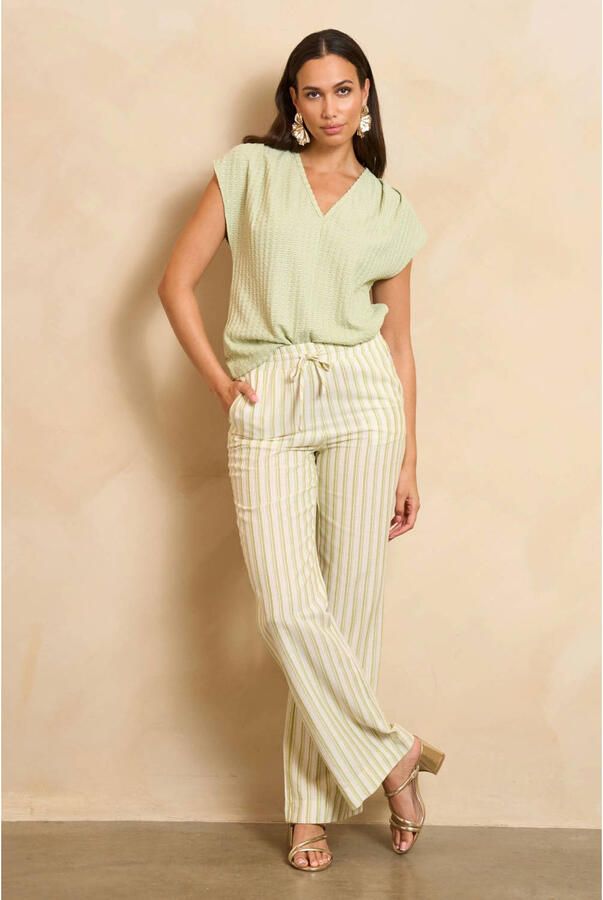 Lofty Manner top met textuur mintgroen